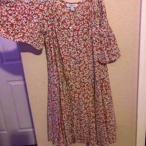 Orange floral Sundress